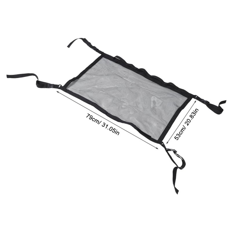 KICHOUSE Universal Car Roof Storage Net Organizer For Fishing Rod Bag Easy Install Mesh - Image 3