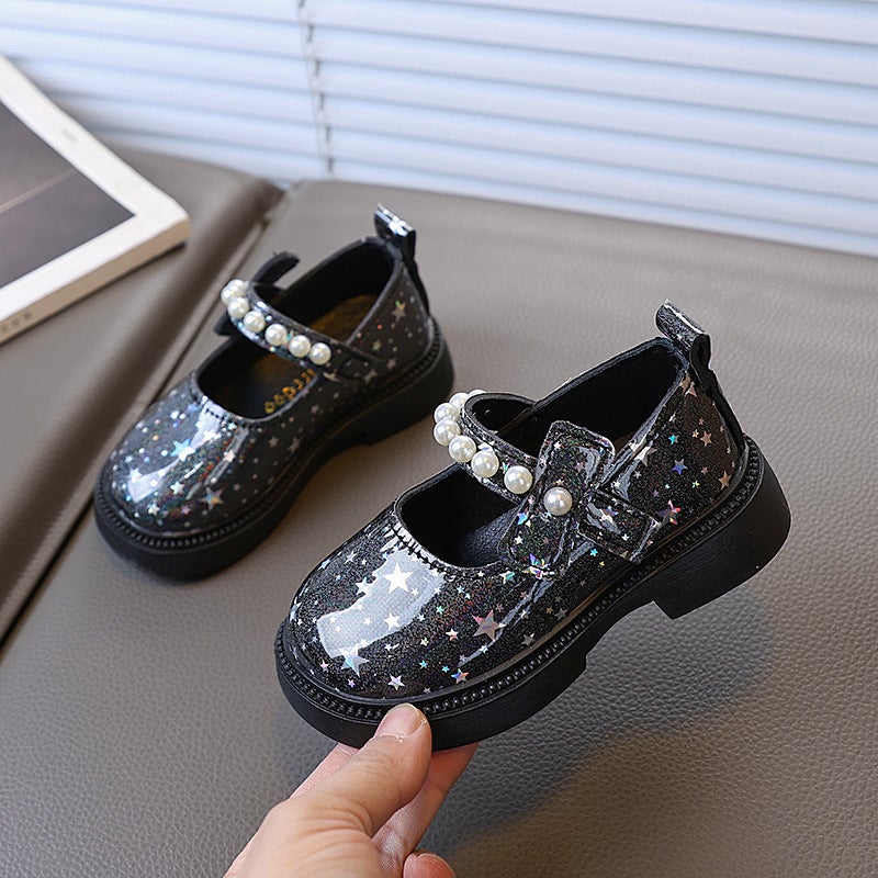 2025 Girls Leather Shoes Soft-Soled Princess Shoes Children'S Fashion Performance Shoes Baby Shoes Children'S Shoes - Image 1