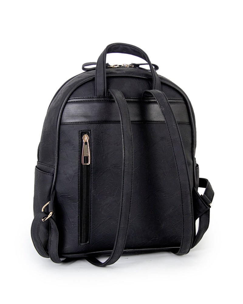 حقيبة ظهر نسائية جلد صناعي أنيقة – شنطة ظهر للبنات متعددة الجيوب للاستخدام اليومي - Image 2