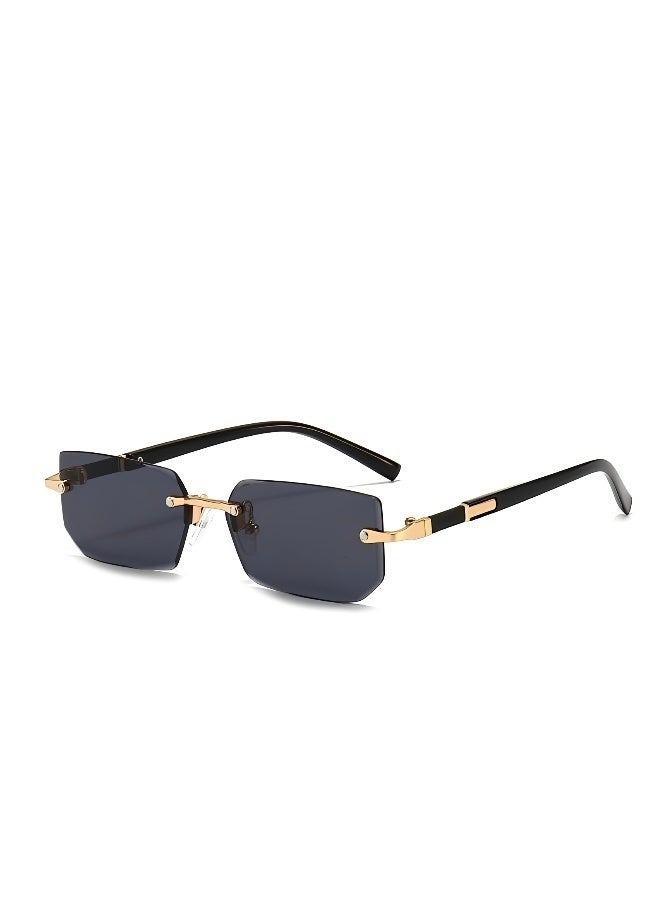 Trendy Rimless Unisex Sunglasses with UV Protection Lightweight Personalized Shades for Men or Women Fashion Summer Eyewear - Image 1