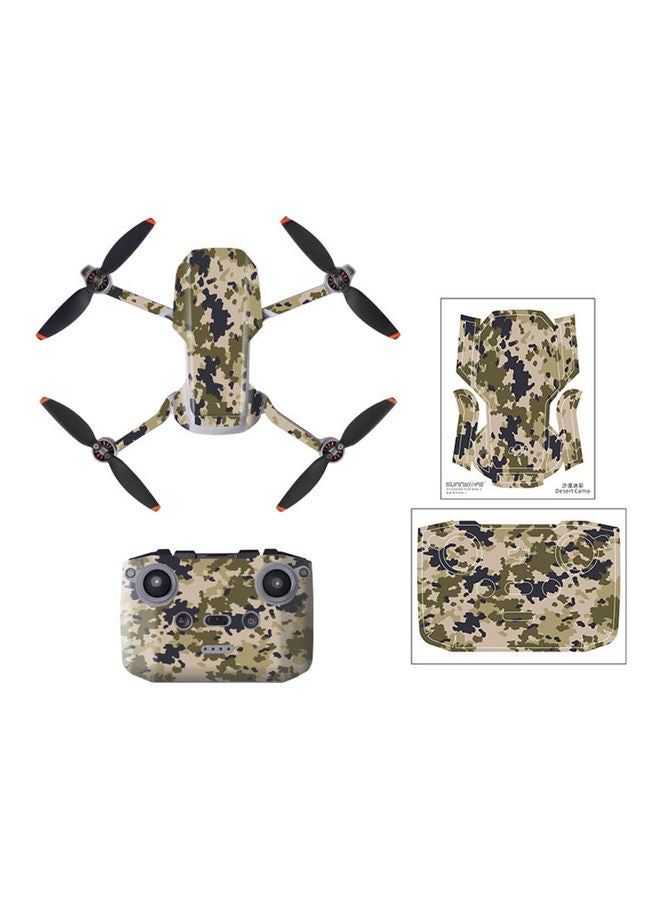 NIBEMINENT Compatible with DJI Mavic Mini 2 RC Waterproof Decal Skin Controller Drone Sticker 17.80 x 13.10 1.00cm