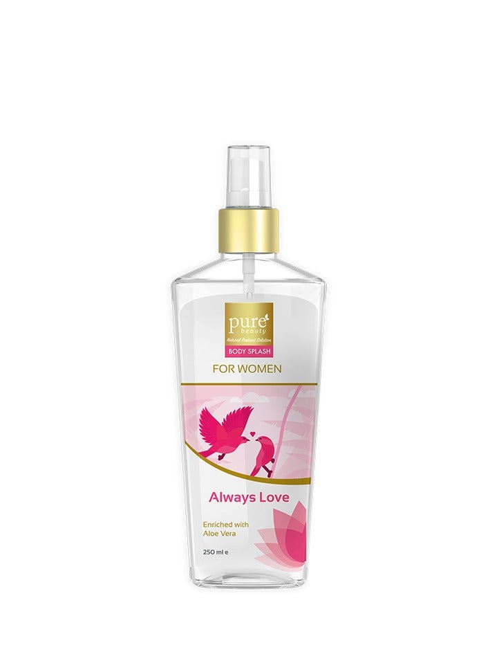 Pure Beauty Always Love Body Splash for Women Enriched with Aloe Vera 250ml