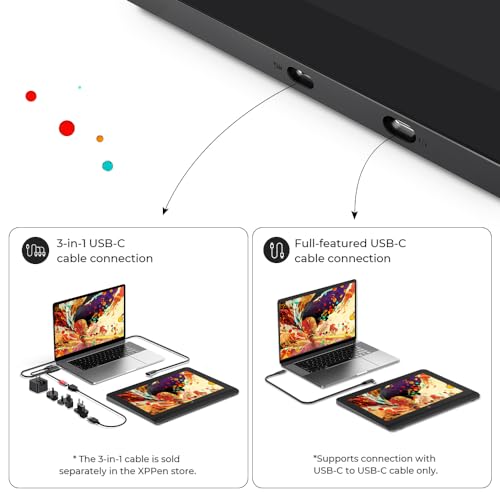 XP-PEN XPPen Artist Pro 14 (Gen 2) 14 Inch Drawing Display, Full-Laminated Screen, X3 Pro Stylus, 16384 Pressure Levels, Includes Bluetooth Express Key Remote, Supports Mac/Windows/Linux/Android – Black - Image 4