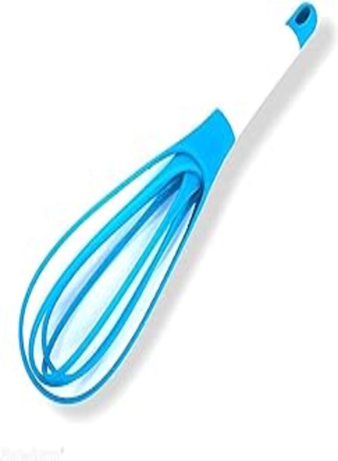 Blue Silicone Egg Beater 2-in-1