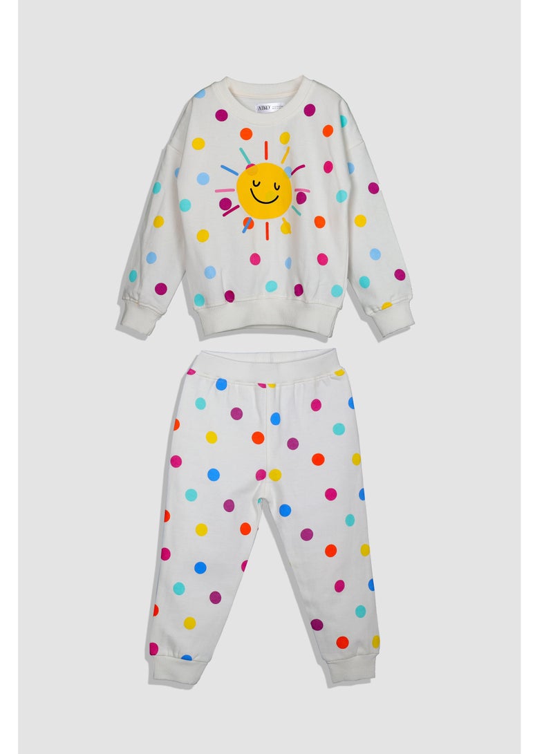 AIKO AIKO -   Infant Sweat Top and Jogger Set with Cute Pattern 3-6 Months  - Image 1