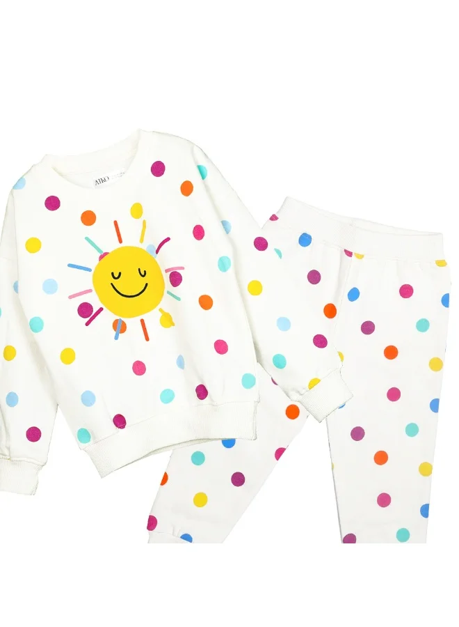 ايكو AIKO -   Infant Sweat Top and Jogger Set with Cute Pattern