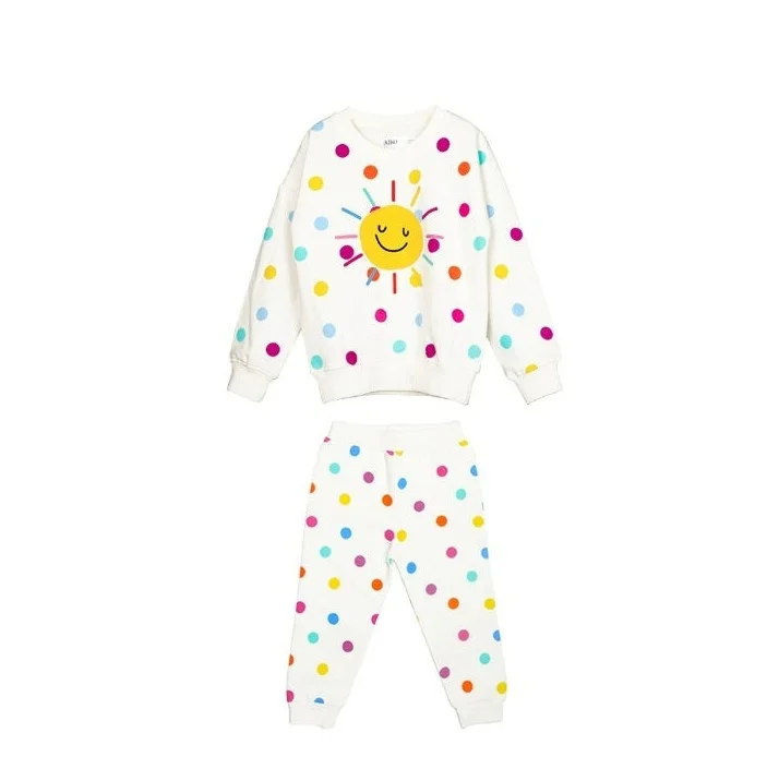 ايكو AIKO -   Infant Sweat Top and Jogger Set with Cute Pattern