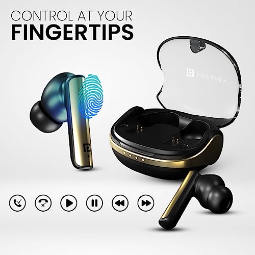 Portronics Harmonics Twins S7 True Wireless in Ear Earbuds with 35Hrs Playtime, Auto ENC, Quad Mic,13mm Driver, Touch Control, BT 5.3v, Voice Assistant, Type C Charging Port (Black) - Image 5