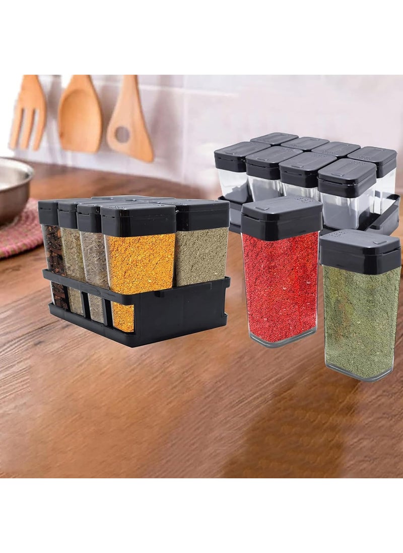 ASTIKAYA ASTIKAYA 8 Pcs Sets Airtight Masala Box For Kitchen Masala Container For Kitchen Spice Jars Multi Storage Container For Kitchen Easy Flow Spice Storage Container With Tray Spice Jars Plastic  - Image 3