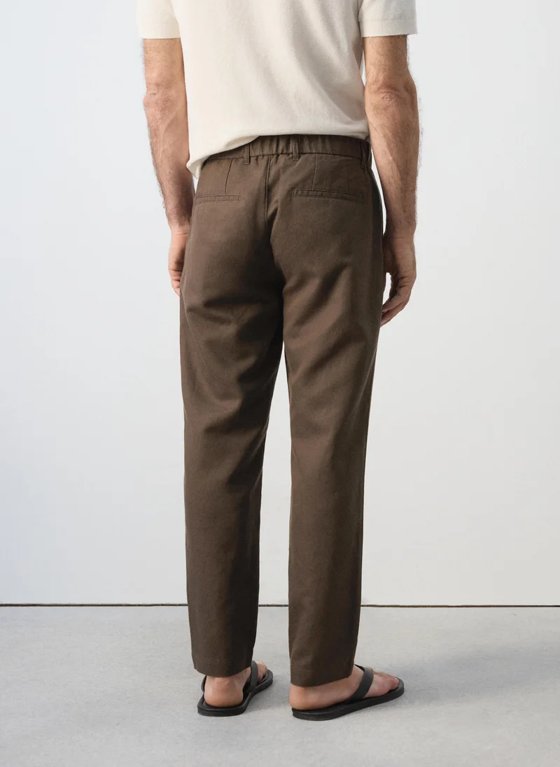 Mango Man 32-CHOCOLATE Trousers Romelino for Men | Best Price UAE