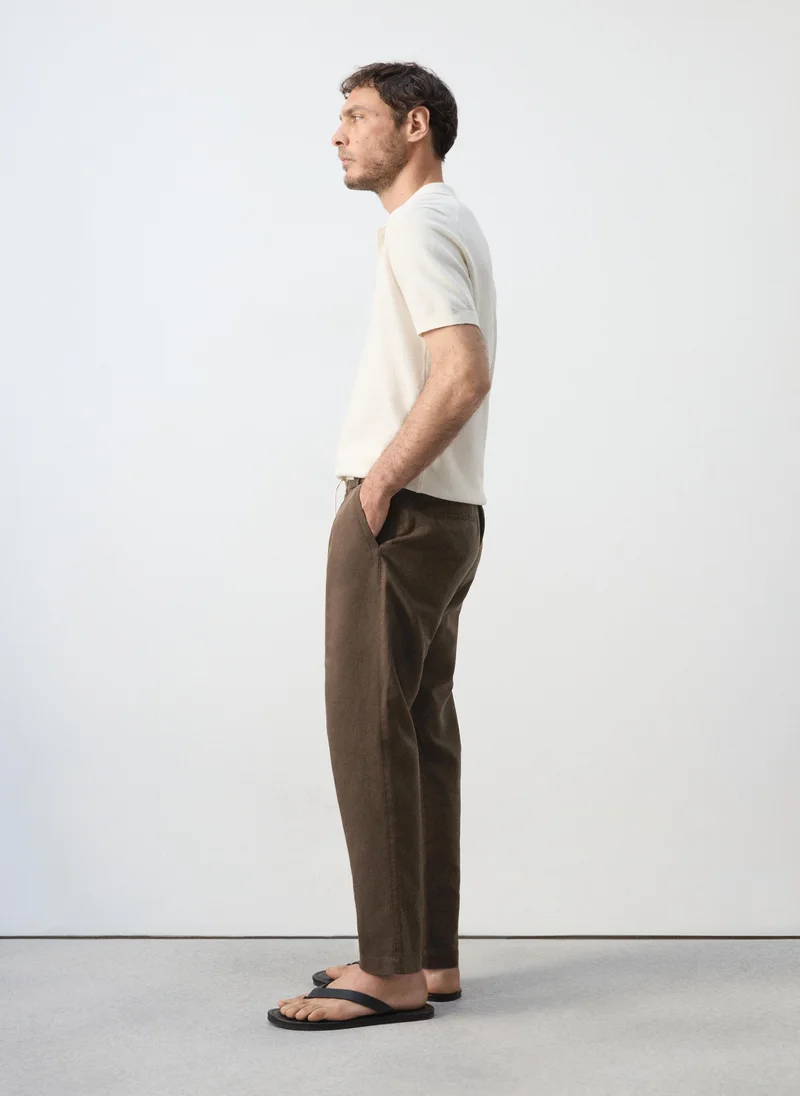 Mango Man 32-CHOCOLATE Trousers Romelino for Men | Best Price UAE