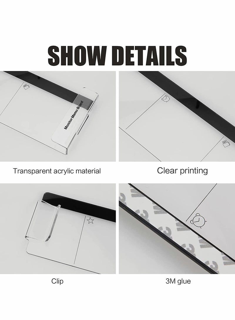 Barakah Monitor Memo Board, 2 Pcs Acrylic Message Memo Boards - Image 4