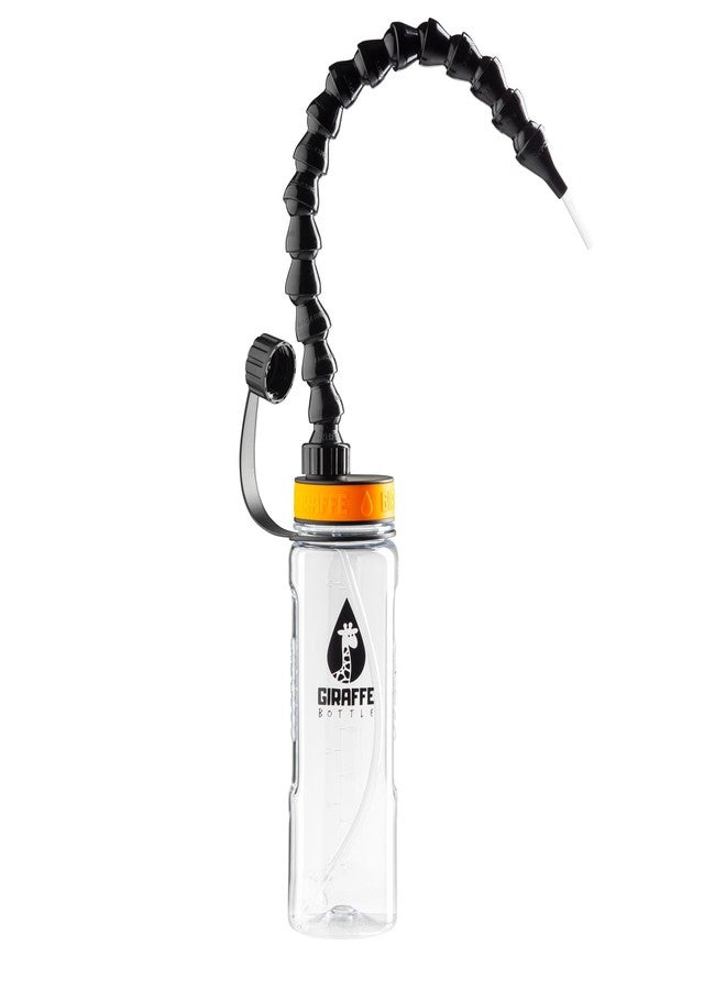 Giraffe Bottle Tower Hands Free Drinking System, Clear Tritan Bottle (length 15 in / 38 cm) - Image 1
