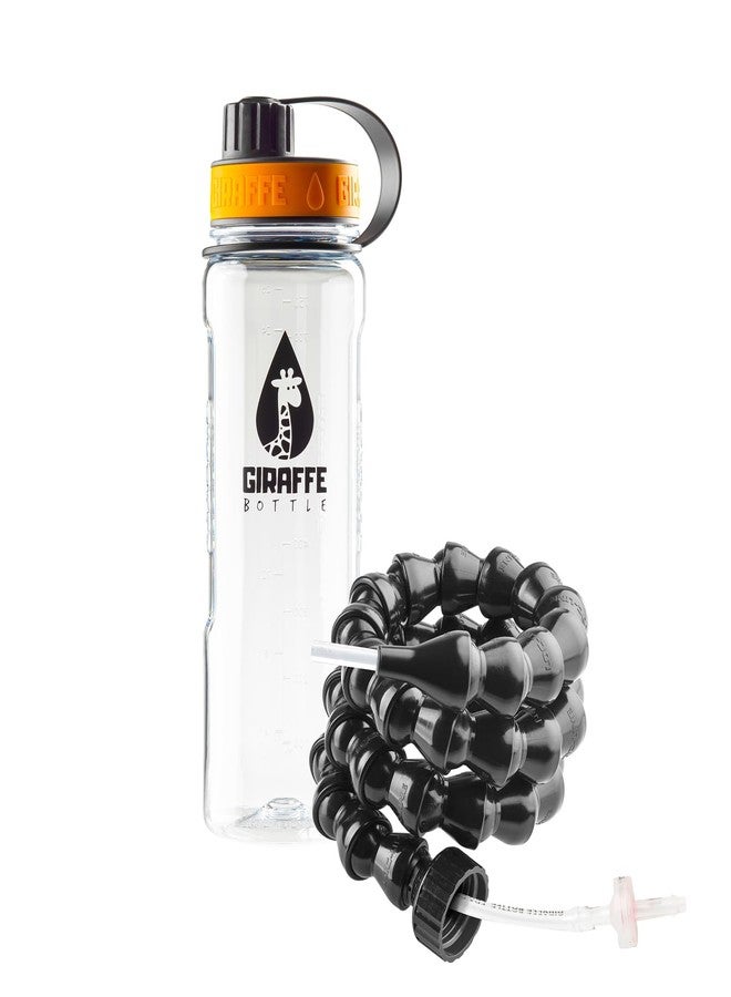 Giraffe Bottle Tower Hands Free Drinking System, Clear Tritan Bottle (length 15 in / 38 cm) - Image 2