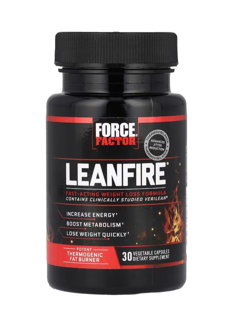Force Factor LeanFire 30 Veggie Capsules  - Image 1