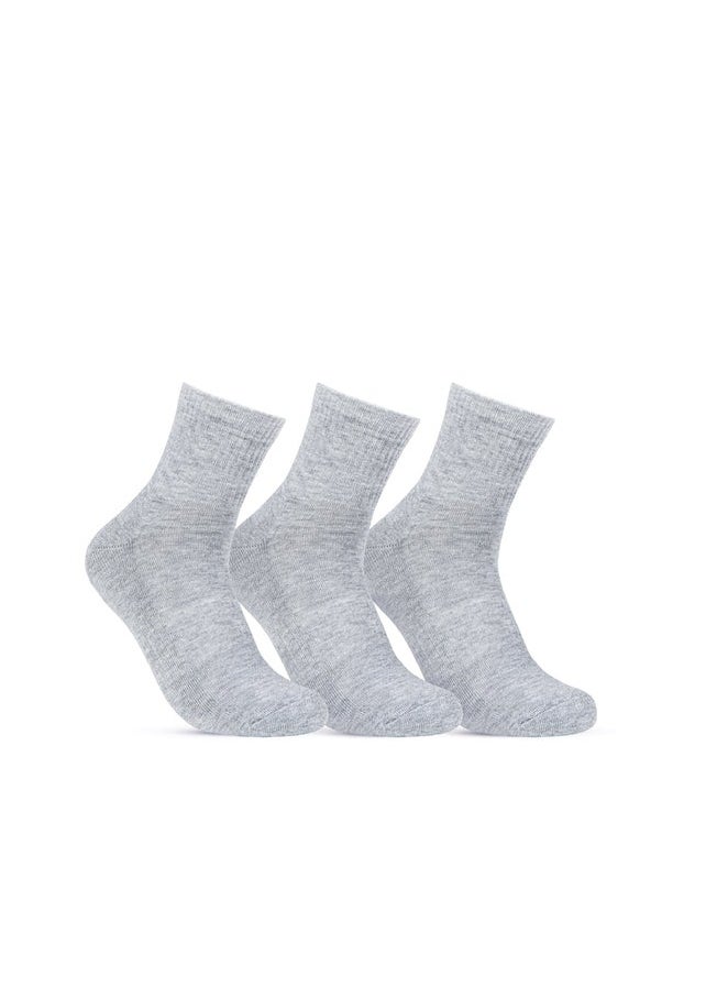 STITCH STITCH Women's Pack of 3 Half Terry High L-Shape Casual Socks 