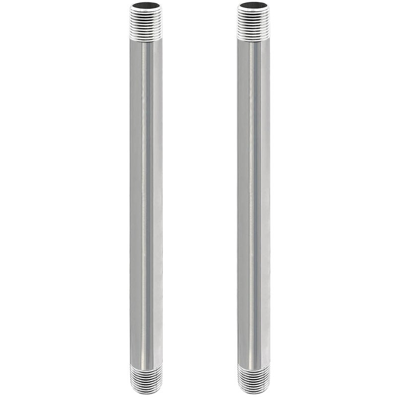 GeilSpace 34 x 14 Stainless Steel Pipe 304 Pipe Nipple Fits Standard 34 Inch Threaded Pipes and Fittings DIY Industrial Metal tube 2 PCS - Image 2