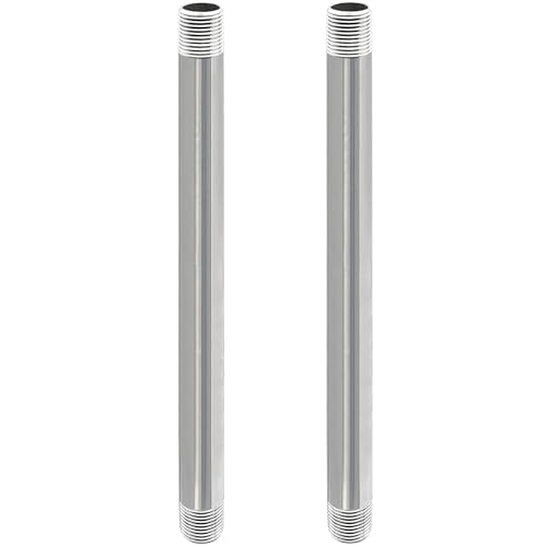 GeilSpace 34 x 14 Stainless Steel Pipe 304 Pipe Nipple Fits Standard 34 Inch Threaded Pipes and Fittings DIY Industrial Metal tube 2 PCS - Image 1