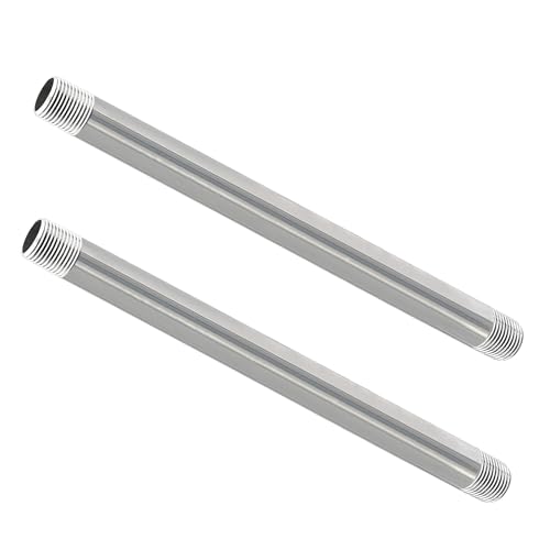 GeilSpace 34 x 14 Stainless Steel Pipe 304 Pipe Nipple Fits Standard 34 Inch Threaded Pipes and Fittings DIY Industrial Metal tube 2 PCS - Image 3