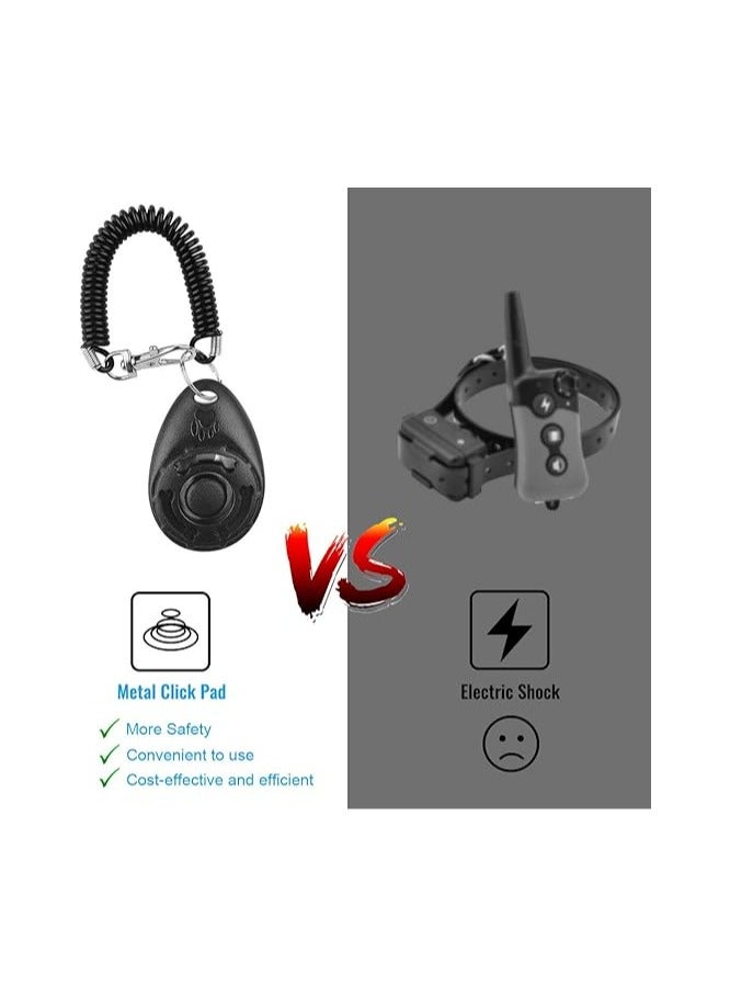 عام مقرص كليكر للكلاب، [2 قطعة، متعدد الألوان]، كليكر تدريب مع سوار للمعصم للكلاب، القطط، الخيول. - Image 3