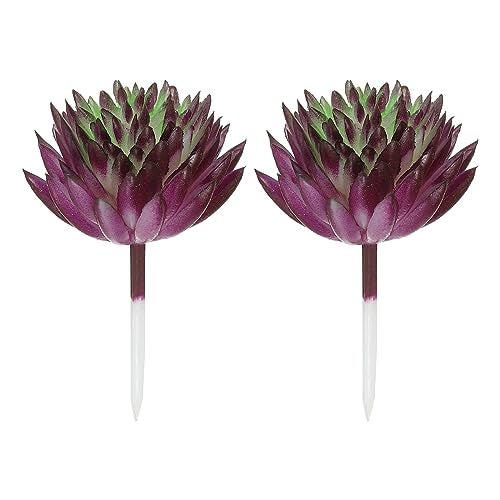 PATIKIL PATIKIL Mini Artificial Succulents, 2 Pack Unpotted Faux Succulent Picks Fake Succulent Plants for Home Landscape  - Image 1