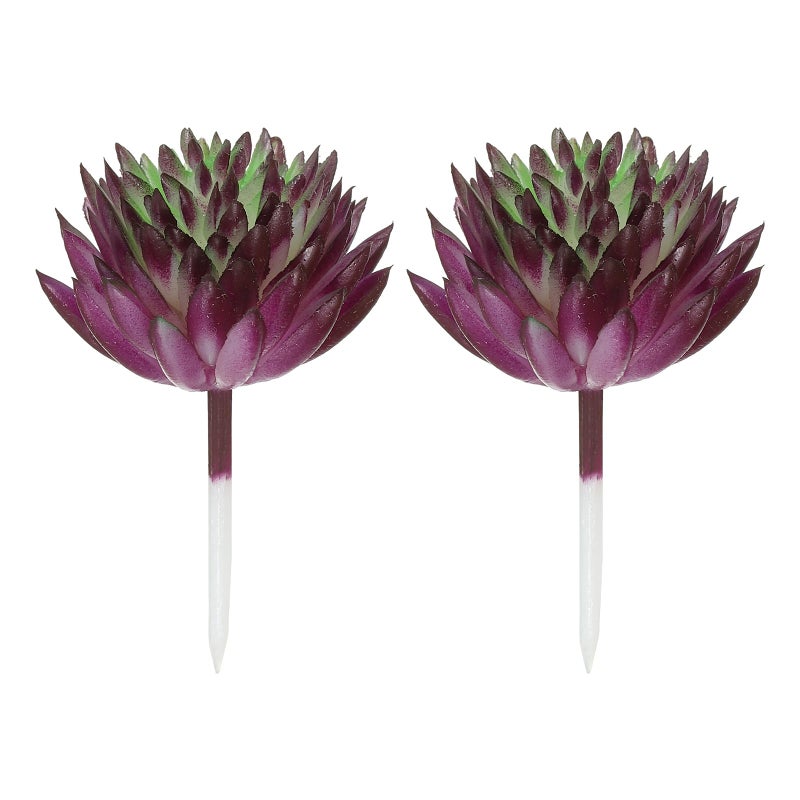 PATIKIL PATIKIL Mini Artificial Succulents, 2 Pack Unpotted Faux Succulent Picks Fake Succulent Plants for Home Landscape  - Image 2