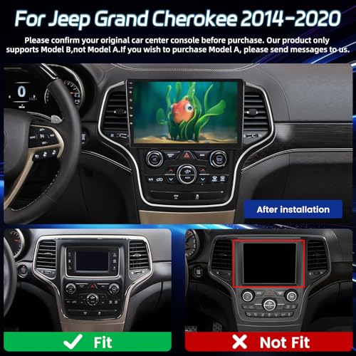 NHOPEEW [2+64G] Car Stereo for Jeep Grand Cherokee 2014-2020 - Wireless Carplay & Android Auto, 10.1 Inch Touch Screen Android Radio - WiFi/EQ/GPS/Split Screen/Voice Control/SWC + AHD Rear View Camera - Image 2