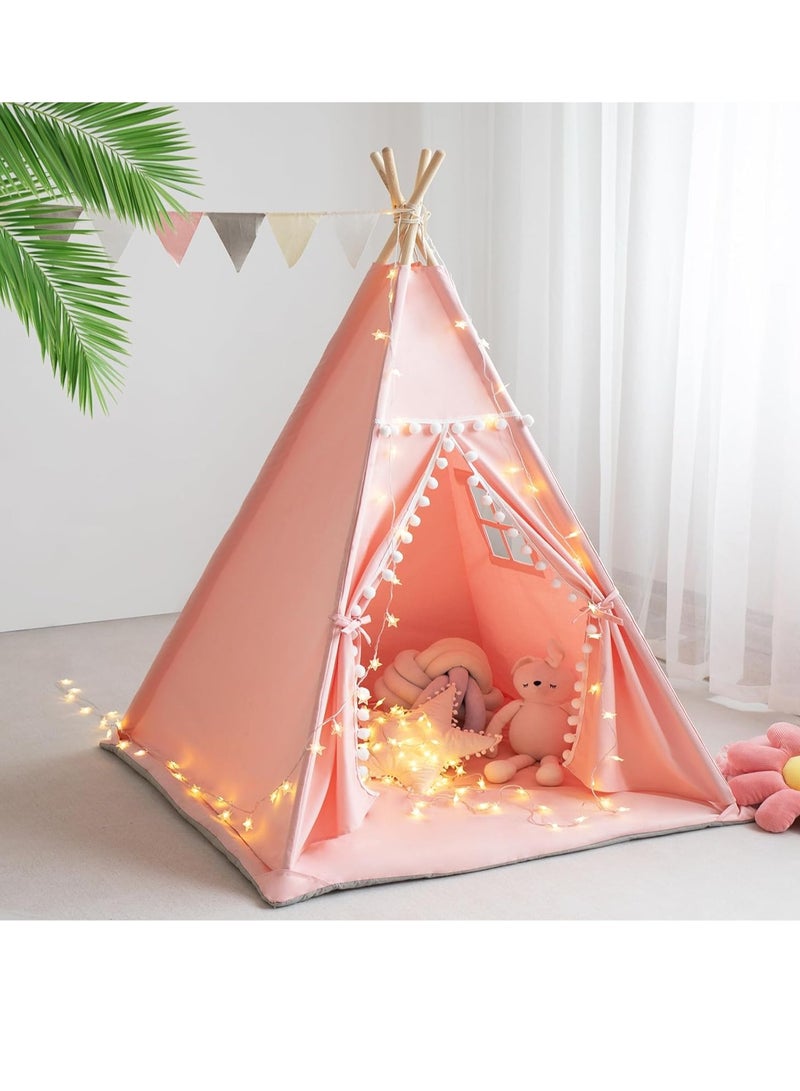 RATSAW 1.6 M Kids Play Tent Foldable Canvas Teepee for Children Portable Playhouse Perfect Gift for Boys and Girls​ - Image 1