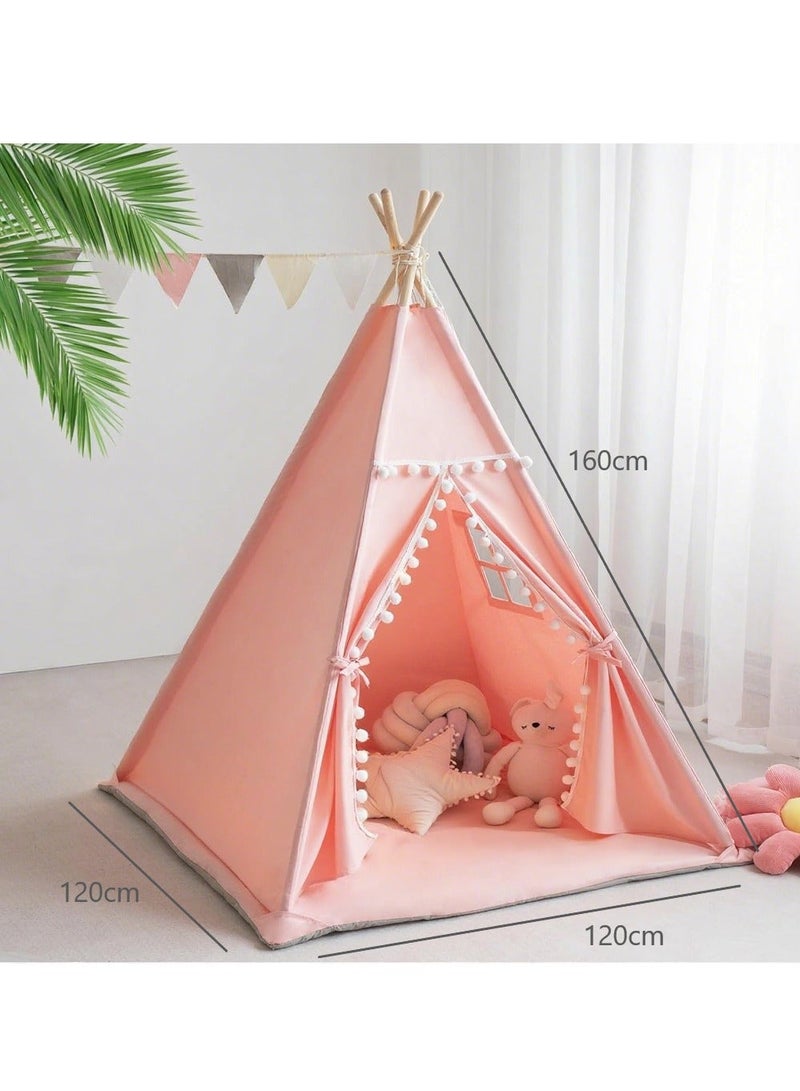 RATSAW 1.6 M Kids Play Tent Foldable Canvas Teepee for Children Portable Playhouse Perfect Gift for Boys and Girls​ - Image 5