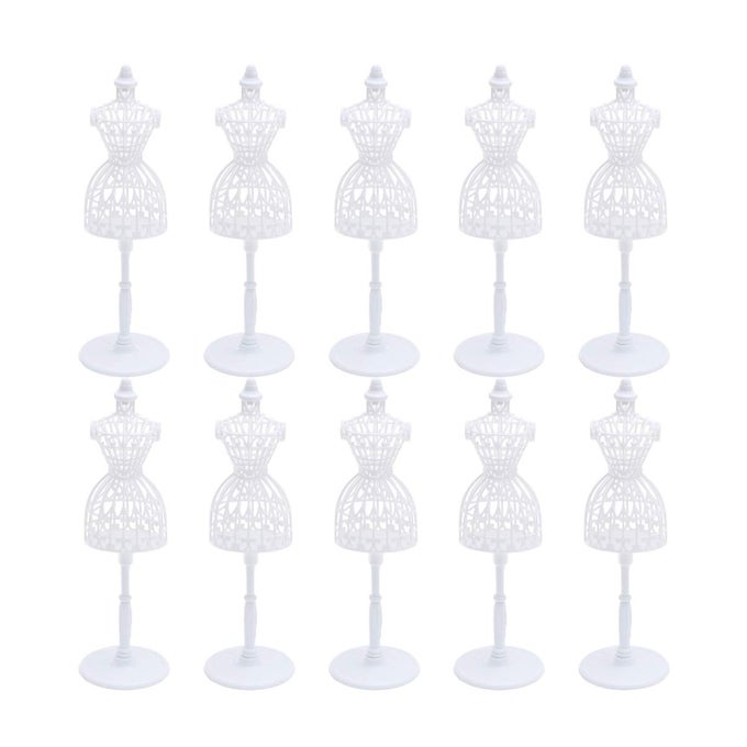 15pcs Doll Dress Form Mini Mannequin Dress Form Cloth Gown Clothing Clothes Gown Display Mini Mannequin Model Stand for Doll Display Holder Toy