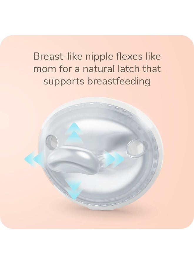 NUK لهاية سيليكون NUK المطابقة المثالية، 4 قطع، للأعمار من 0-6 أشهر، أخضر وأبيض - Image 5