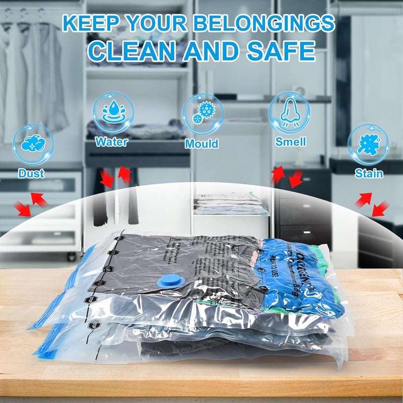 BoxLegend Vacuum Storage Bags with Large Hand Pump 12 Combo (3 Jumbo,3 Large, 3 Medium, 3 Small) Thickened Vacuum Seal Bags for Clothing Coat Bedding Quilt Blanket Pillow Comforters - Image 5