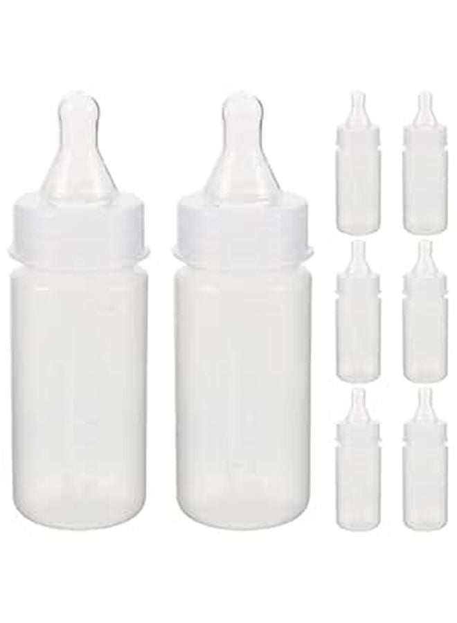 8Pcs Disposable Baby Bottles With Nipple And Scale Portable Travel Milk Containers - Image 1