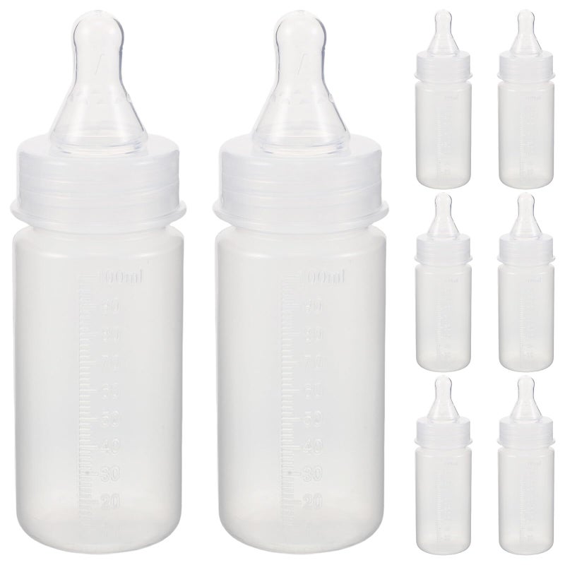 8Pcs Disposable Baby Bottles With Nipple And Scale Portable Travel Milk Containers - Image 2