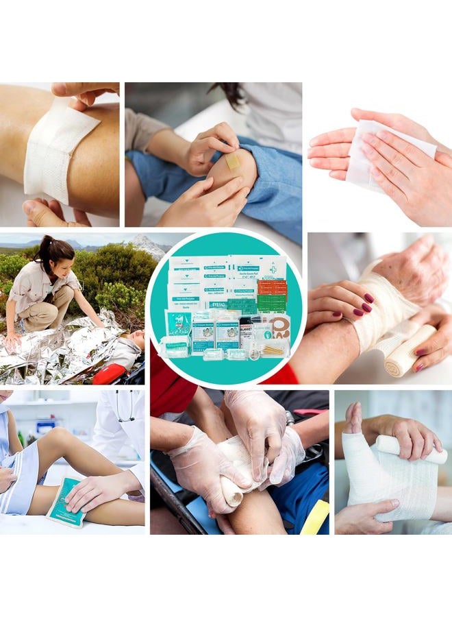 General Medi 160 Piece First Aid Kit Bag Refill Kit - Includes Eyewash, Instant Cold Pack, Bandages,Emergency Blanket, Moleskin Pad, Gauze - Extra Replacement Medical Supplies for First Aid - Image 4