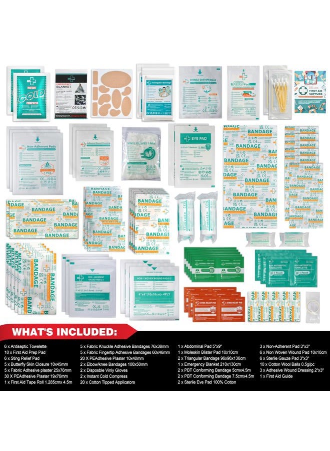 General Medi 160 Piece First Aid Kit Bag Refill Kit - Includes Eyewash, Instant Cold Pack, Bandages,Emergency Blanket, Moleskin Pad, Gauze - Extra Replacement Medical Supplies for First Aid - Image 3