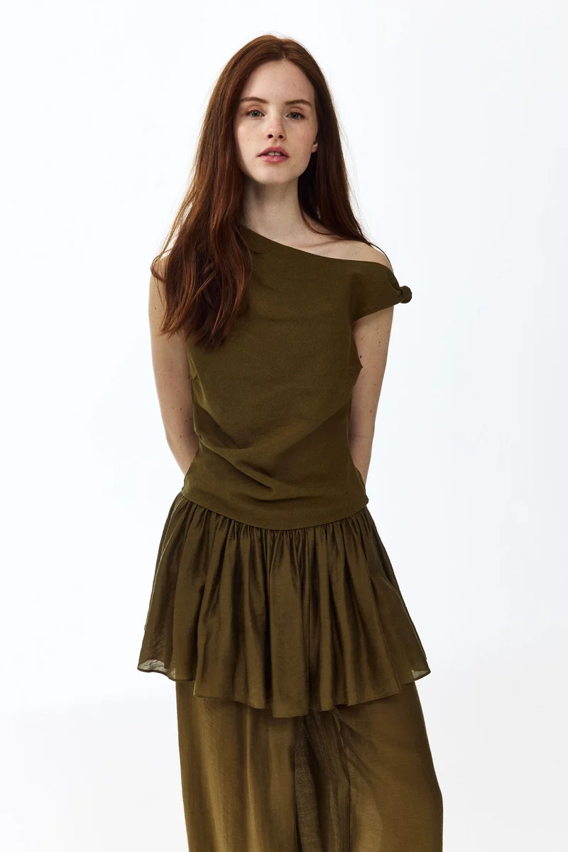 H&M Knot-detail one-shoulder top