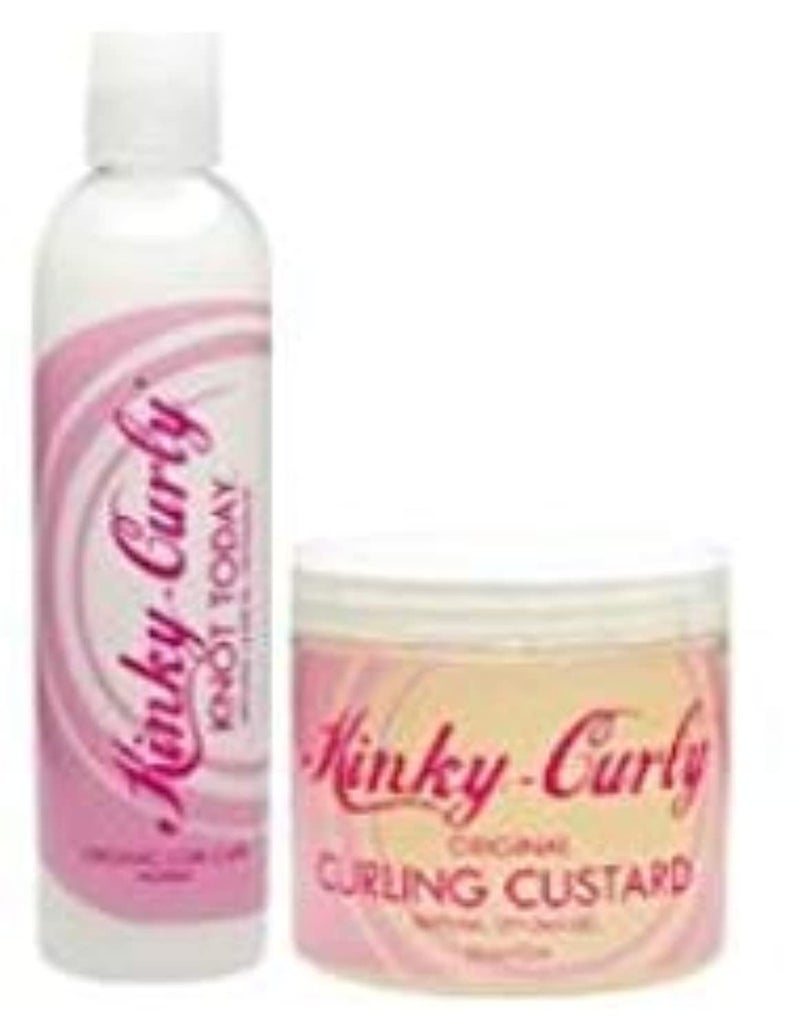 Kinky Curly بلسم كينكي كيرلي نوت توداي ليف إن / مزيل تشابك 8 أونص + جل كيرل كاسترد 8 أونص - Image 3
