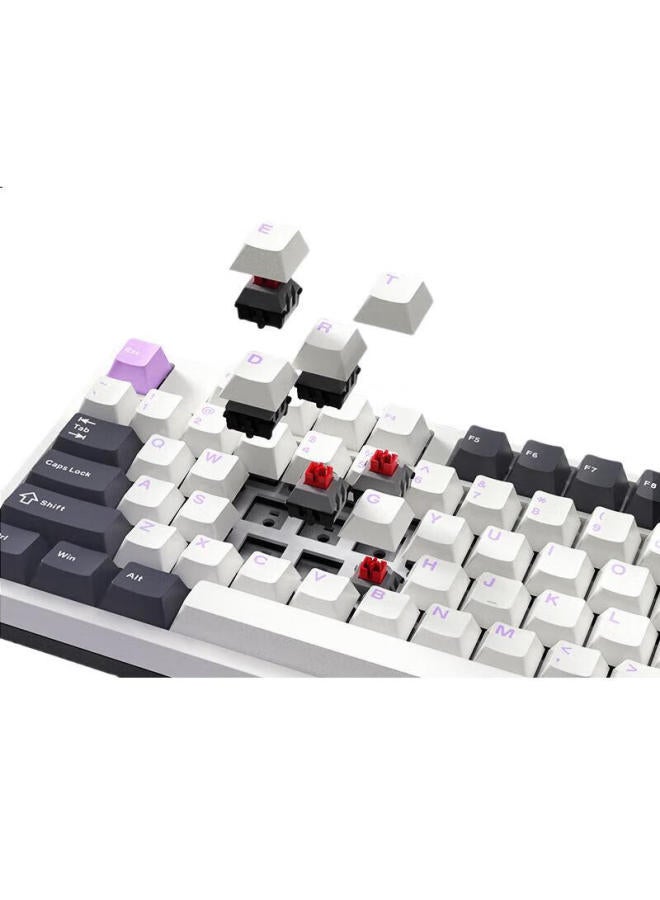 Thunderobot T96 Muxiansan Purple Mechanical Keyboard Wired Gaming Keyboard Optical Switch Mechanical Brown Rgb Backlit Keyboard Home Independent Metal Knob Valorant Optical Switch - Image 1