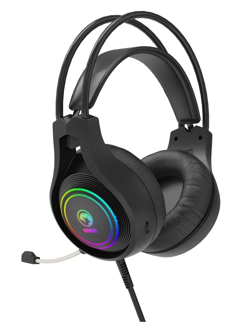 MARVO Marvo HG8921 Gaming Headphones - Black  - Image 4