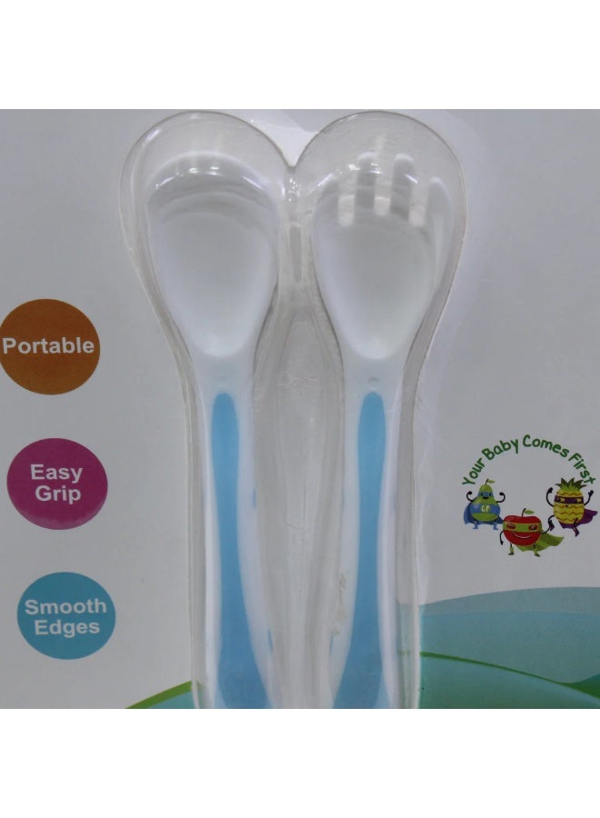 La Frutta La Fruta Grape & Go Feeding Set for babies 4 months and older - Light Blue - Image 2
