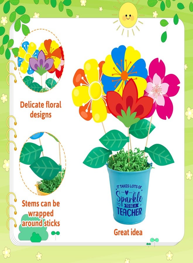 Fancy Land 3 Sets Teacher Gift Card Holder Teacher Appreciation Survival Kit Flower Bouquet Potted Holders Student Thank You Gratitude Gifts Graduation Back to School Party Favors Classroom Supplies - Image 3