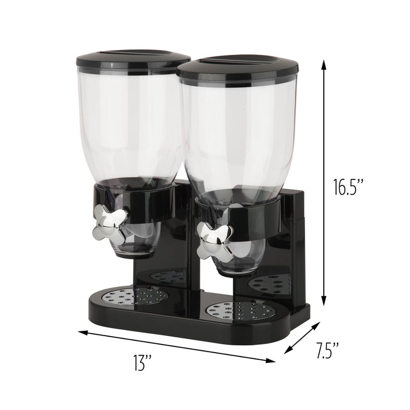Honey Can Do Zevro /GAT200 Indispensable Dry Food Dispenser, Dual Control, Black/Chrome, KCH-06121  - Image 3