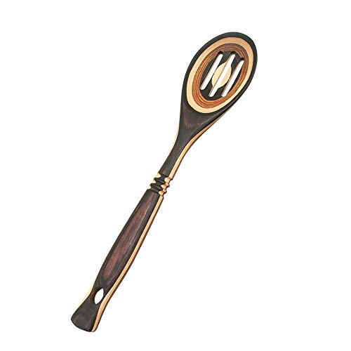 Island Bamboo Island Bamboo Pakkawood 12Inch Slotted Spoon Natural