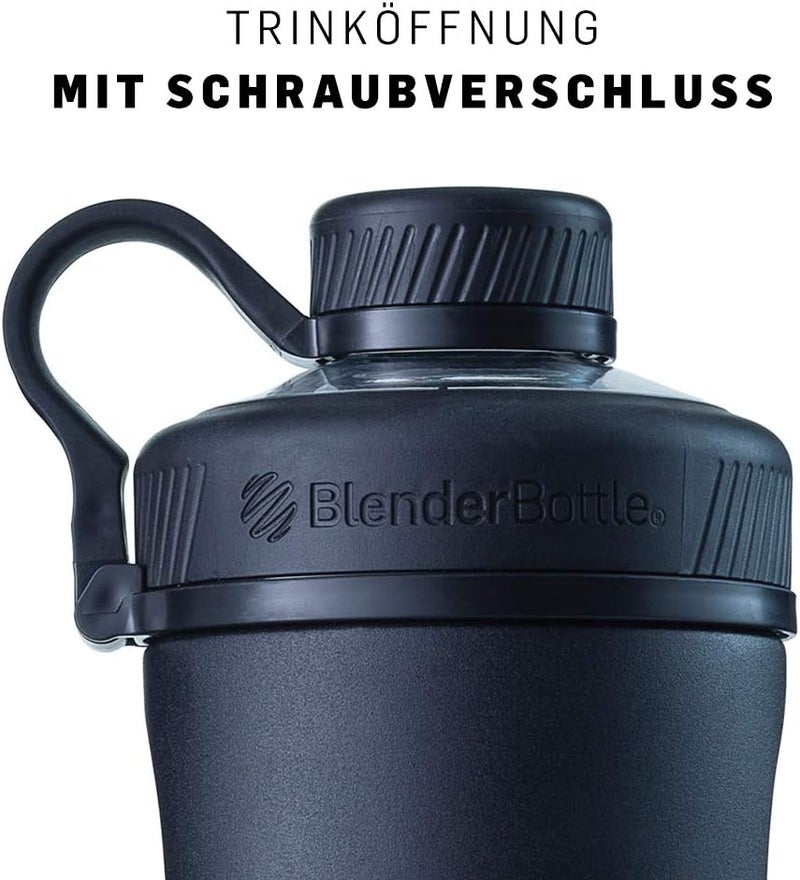 BlenderBottle Radian Shaker Cup Insulated Stainless Steel Water Bottle with Wire Whisk 26Ounce Matte Black - Image 2