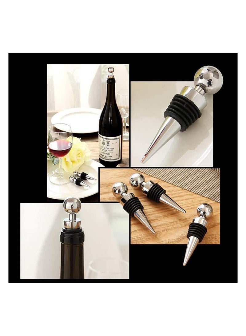 AMM Bottle Stopper 1pcs Metal Leak Proof Wine Stoppers Reusable Wine Corks Bottle Stopper for Gifts Bar Holiday Party Wedding - Image 4