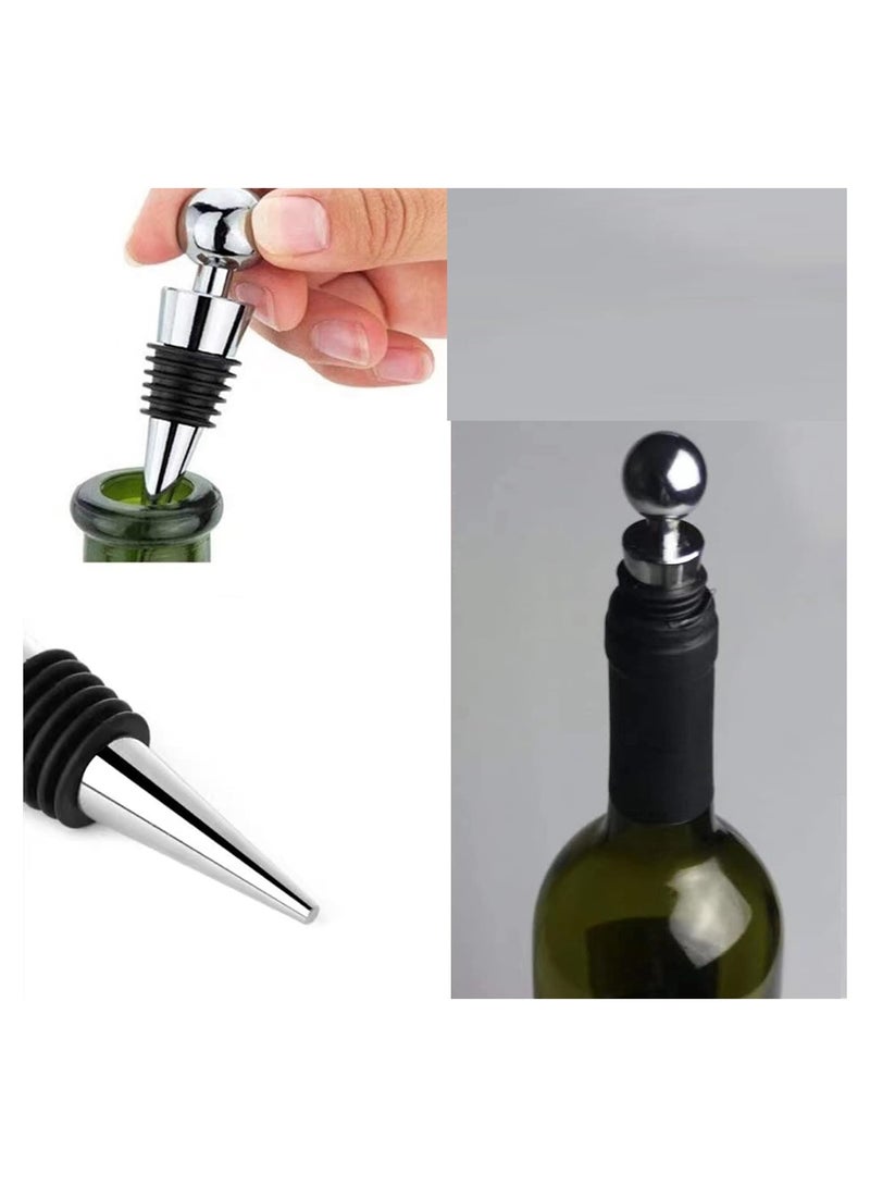 AMM Bottle Stopper 1pcs Metal Leak Proof Wine Stoppers Reusable Wine Corks Bottle Stopper for Gifts Bar Holiday Party Wedding - Image 5