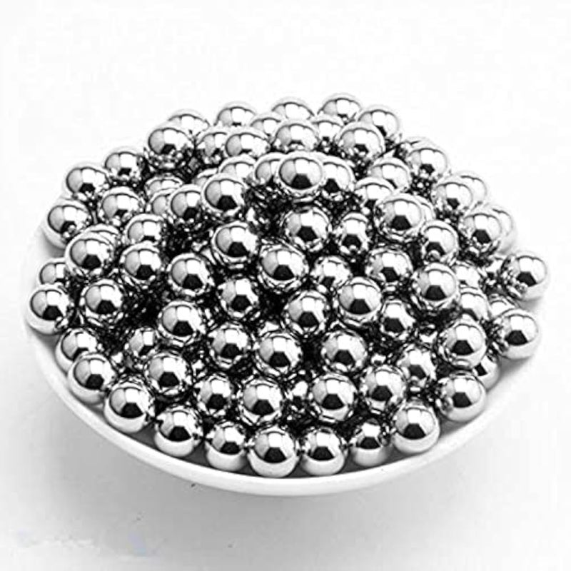 ART IFACT 100 Pieces of 7mm Silver Solid Bearing Ball - Use is Cycle Ball Bearing (Silver, 7mm) - Not Magnets - Image 1