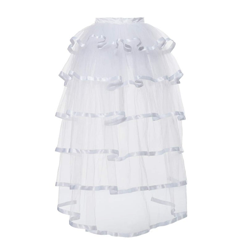 GRACEART Victorian Steampunk Bustle Skirt 6 Layered Tie-on Belt Tulle Tutu Overskirt - Image 3