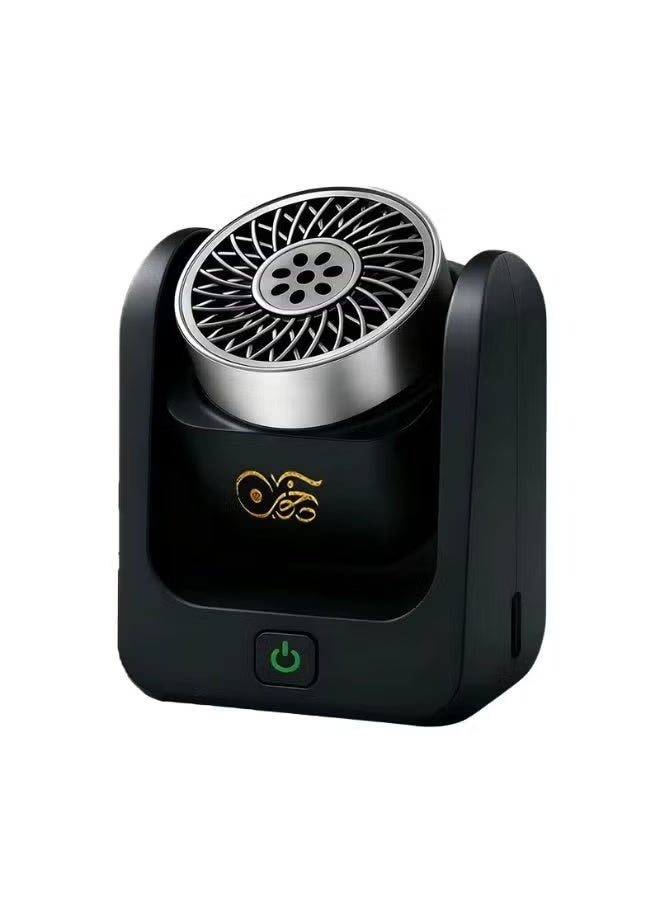 ELTRAZONE BK-77 USB Aroma Diffuser Electric Incense Burner for Home Compact Black Aromatherapy Scent Device Portable Fragrance Burner for Bedroom Living Room Office - Image 1